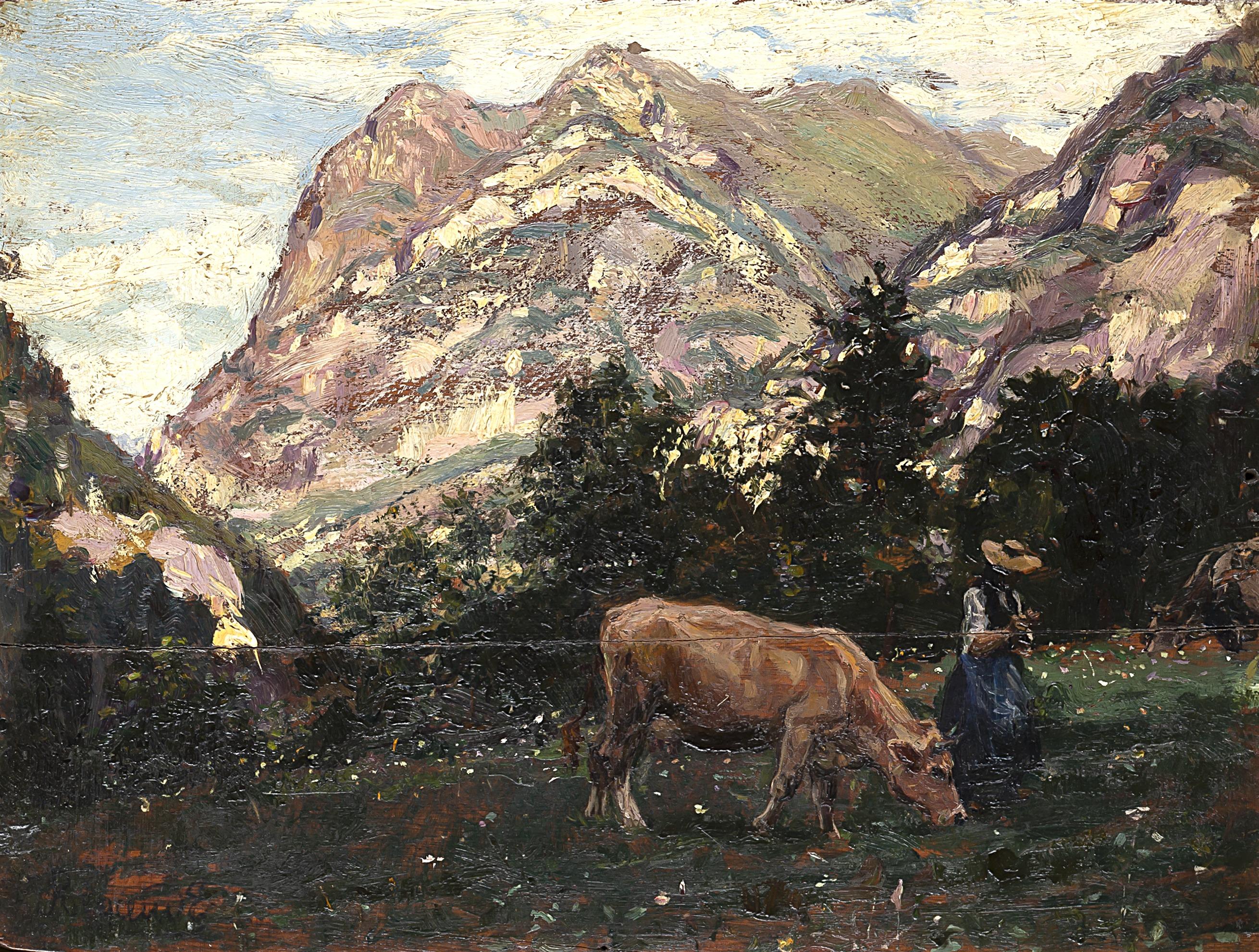 Enrico Reycend - Al pascolo