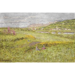 Enrico Reycend - Paesaggio Primaverile