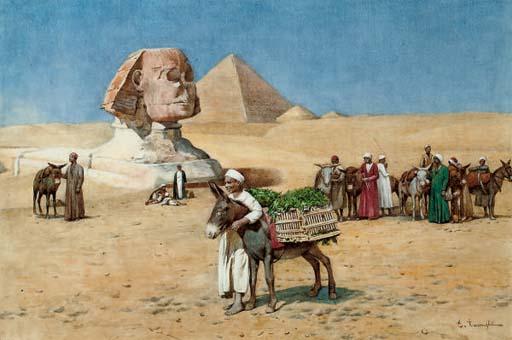 Enrico Tarenghi - A vegetable seller before the Sphinx, Egypt