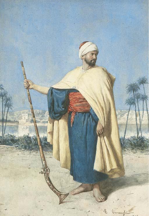 Enrico Tarenghi - Oriental portant un fusil