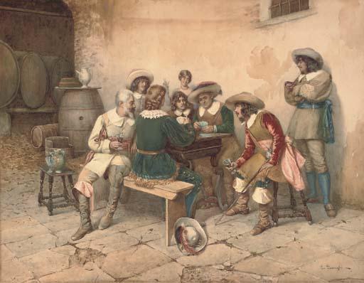Enrico Tarenghi - Playing cards in the tavern