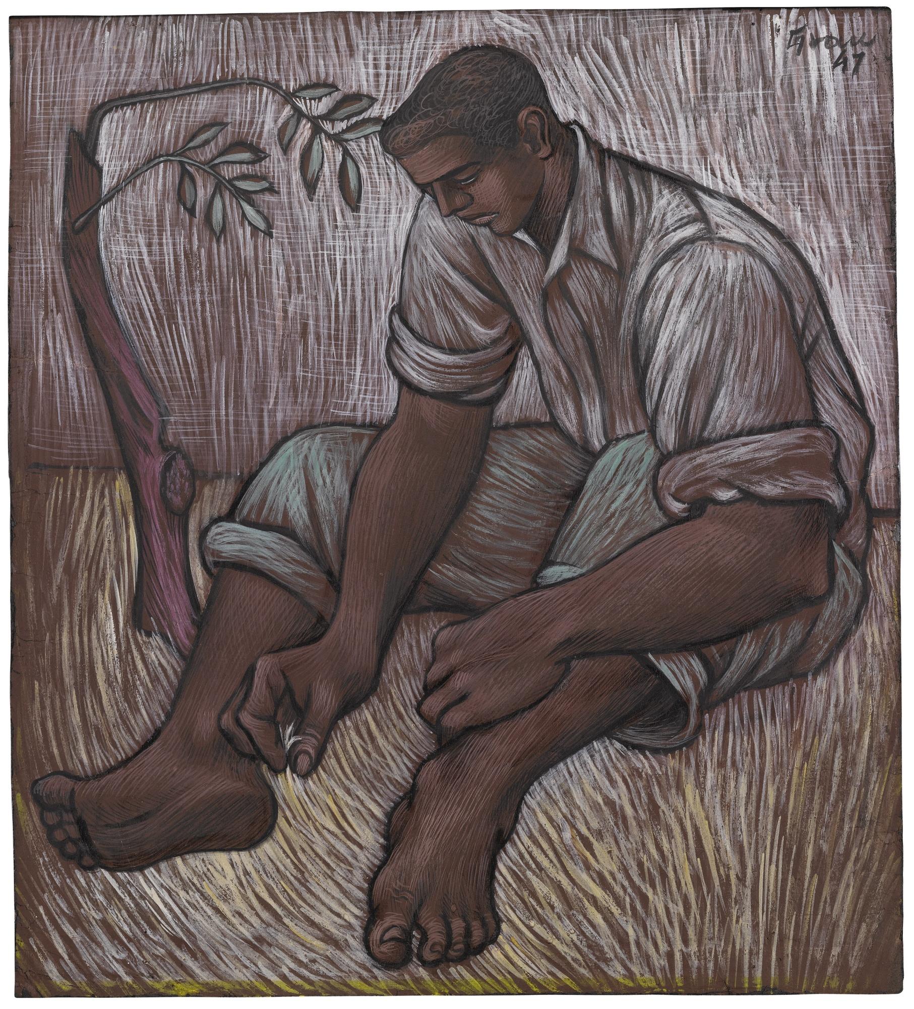 Enrique Grau - Hombre Sentado