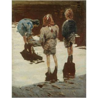 Enrique Martínez-Cubells - Jugando En La Arena (Children Paddling)