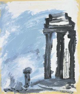 Enzo Cucchi - Passeggiata con G. de Chirico