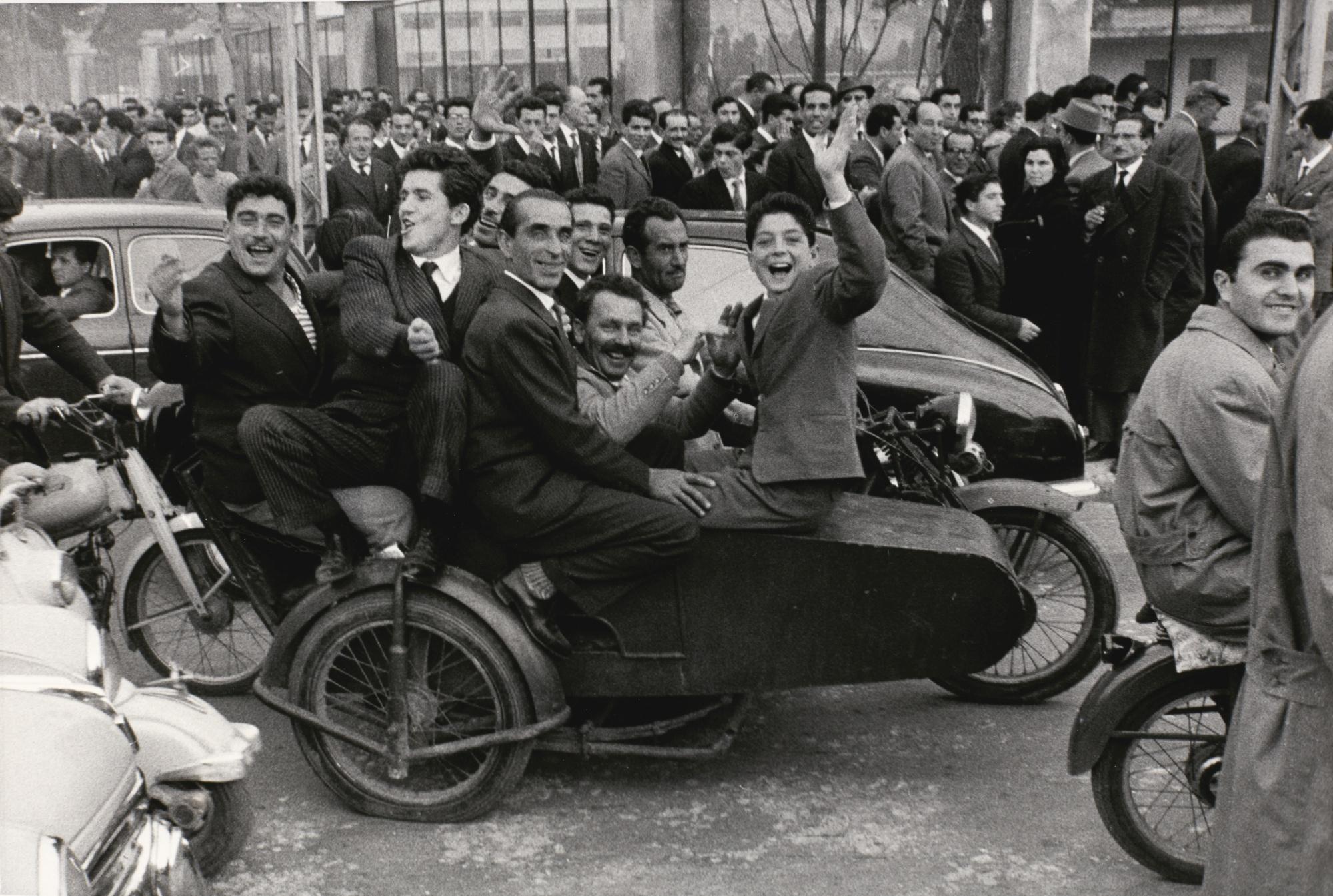 Enzo Sellerio - \'Palermo, Coming Out Of The Football Stadium\', 1961