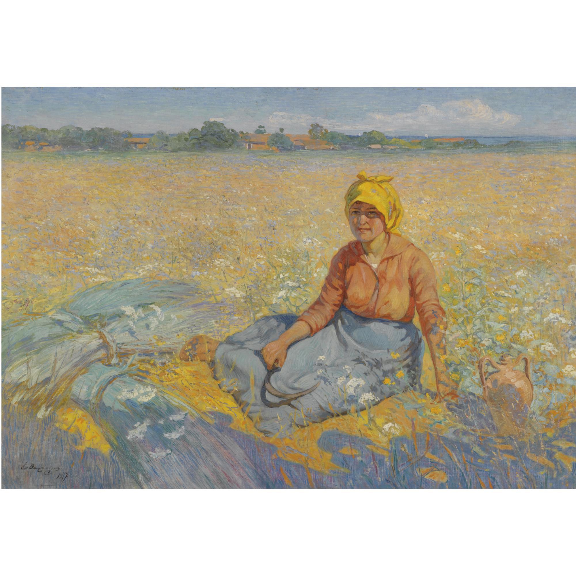 Epaminondas Thomopoulos - Greek Seated Girl