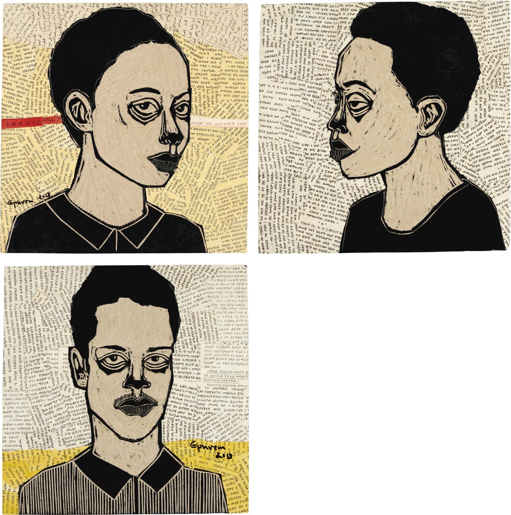 Ephrem Solomon - Ethiopianuntitled, Portrait Series