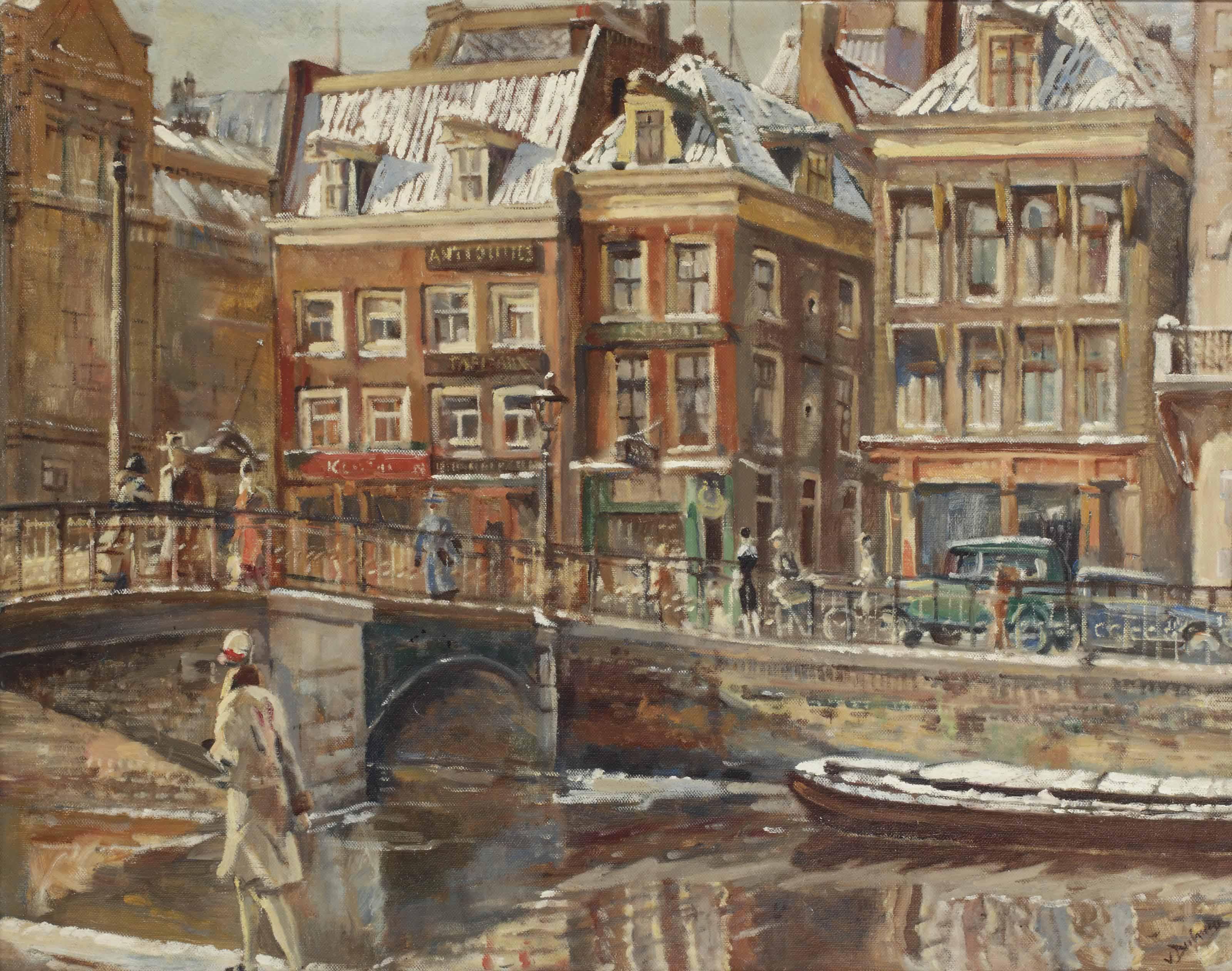 Erasmus Bernhard van Dulmen Krumpelman - A view of the Rokin, Amsterdam