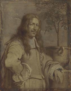 Erasmus Quellinus II - Portrait Of Jan Philips Van Thielen (1618-1667), Half-Length, In A Landscape, His Left Arm Resting On A Pedestal- En Grisaille