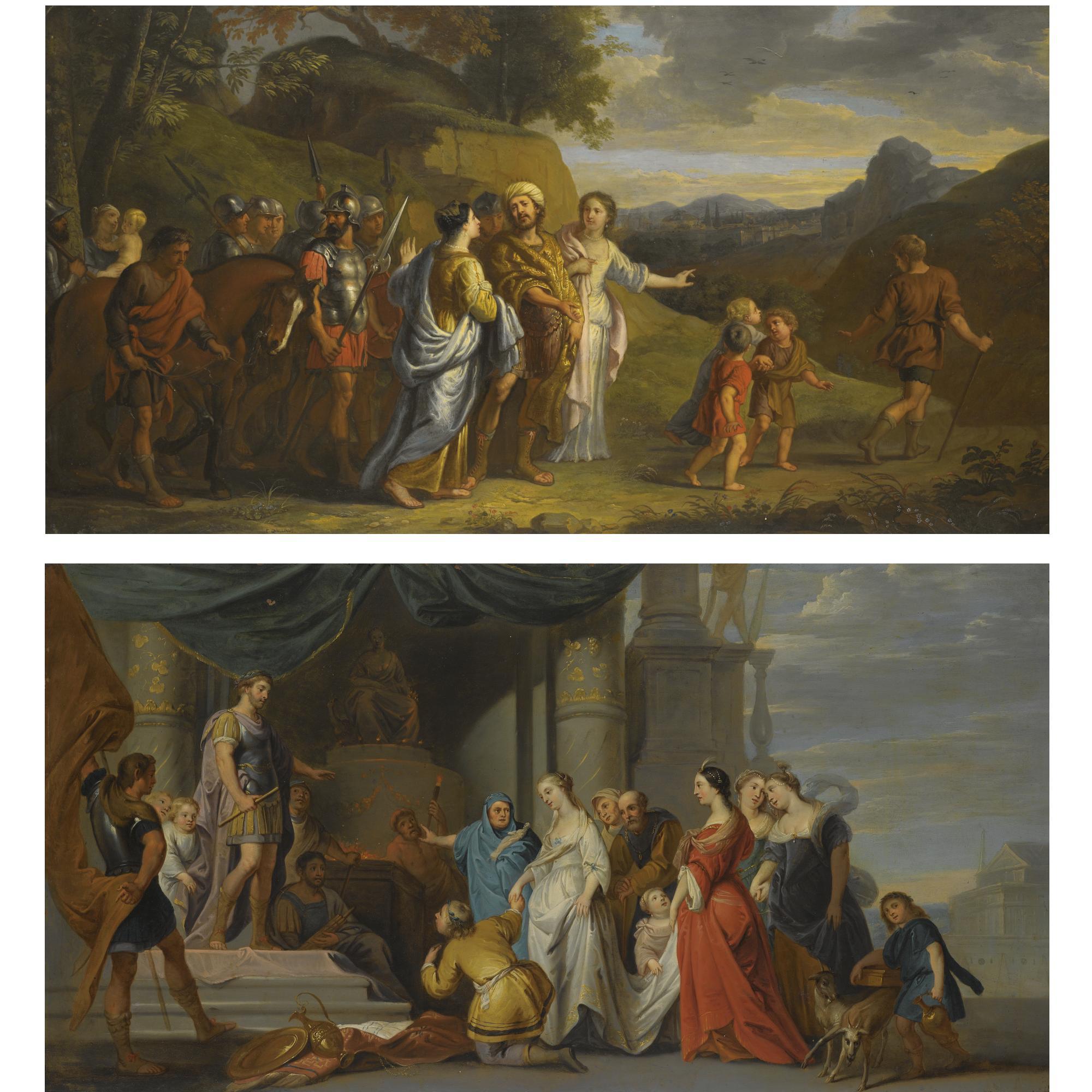 Erasmus Quellinus the Younger - Coriolanus Begged To Spare Rome; The Magnanimity Of Scipio  