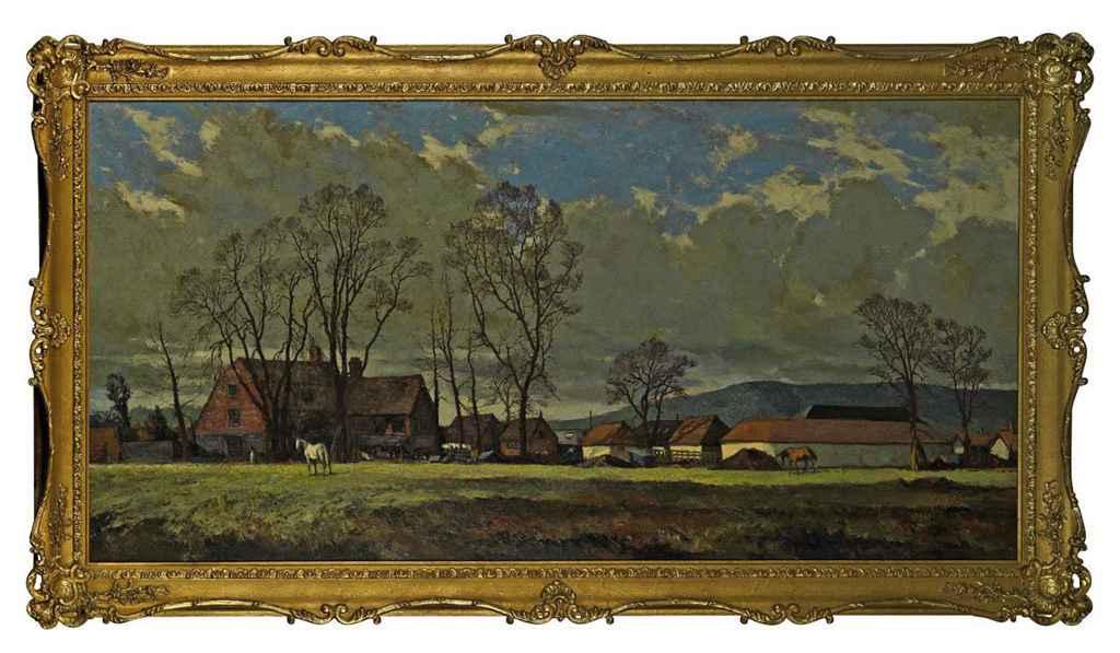 Eric Bruce McKay - Farm at Firle, Sussex, Marchday