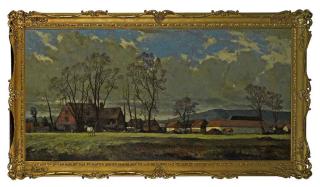 Eric Bruce McKay - Farm at Firle, Sussex, Marchday