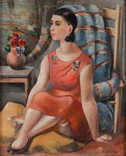 Eric Detthow - Woman in red dress