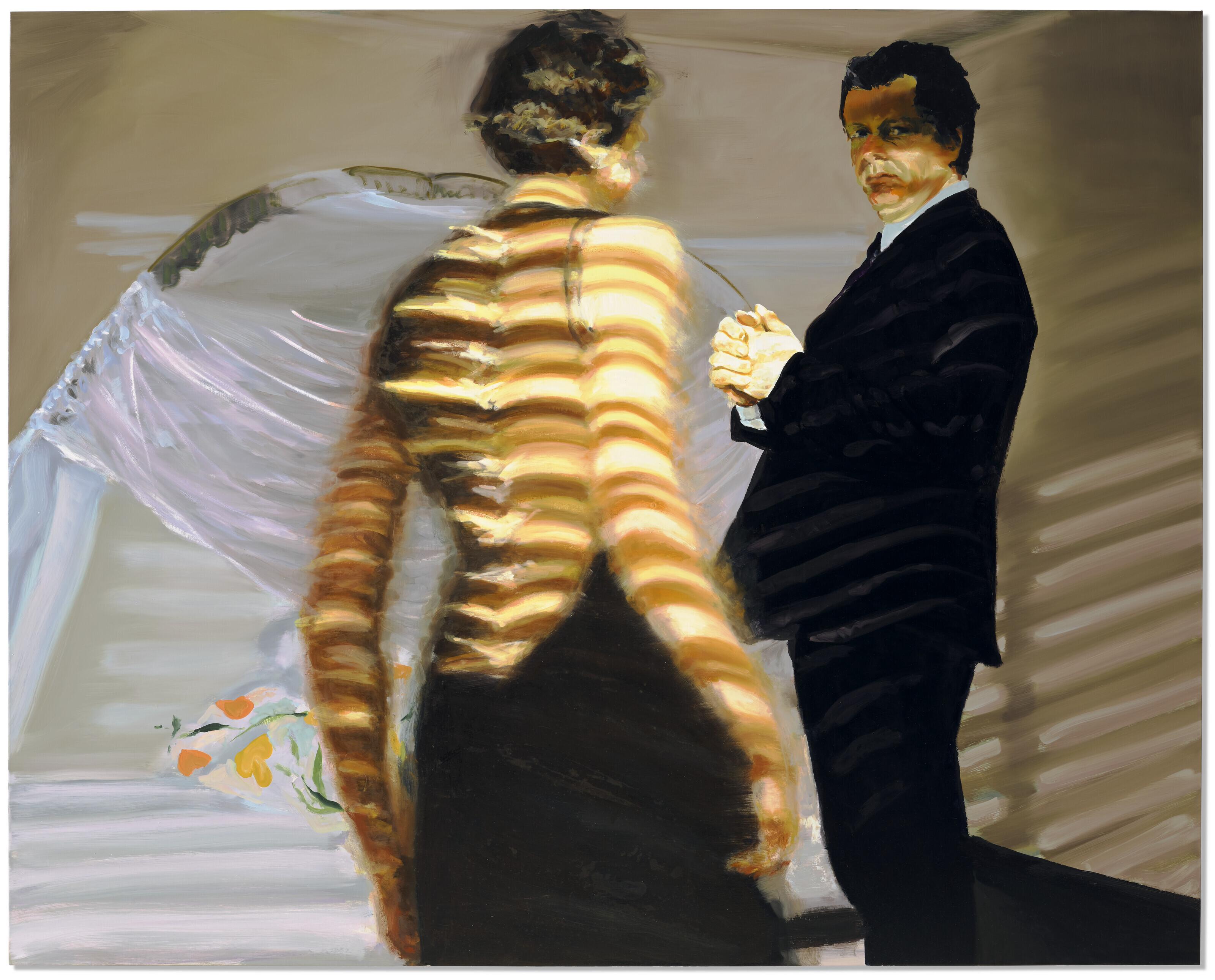 Eric Fischl - Bedroom Scene #6 (Surviving the Fall Meant Using You for Handholds)