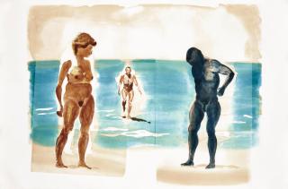 Eric Fischl - Tube; Dark Figure; Dog, from Four Aquatints (3 works)