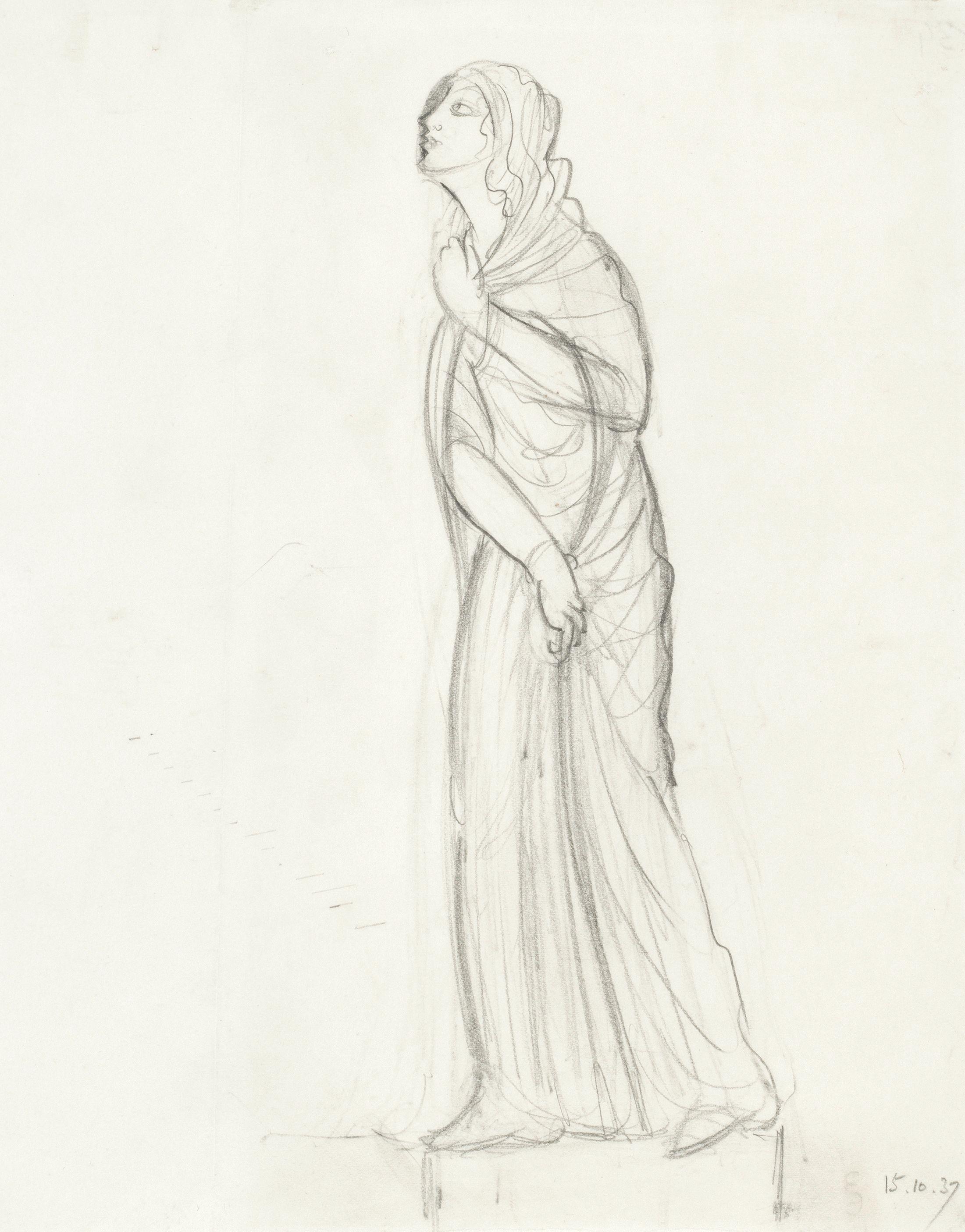 Eric Gill A.R.A. - Draped Woman