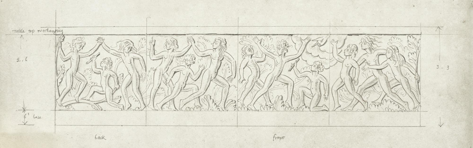 Eric Gill, A.R.A. - Study For Altar (Proposed) For Church Of 1St Martyrs, Bradford