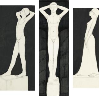 Eric Gill, A.R.A. - Three Studies For Sculpture 