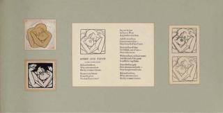 Eric Gill - Four working drawings and woodcuts for Spirit and Flesh