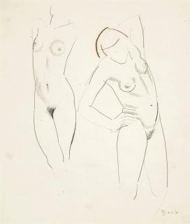Eric Gill - Standing Female Nude Studies