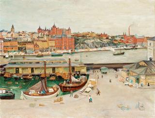 Eric Hallström - View over Södra bergen, Stockholm