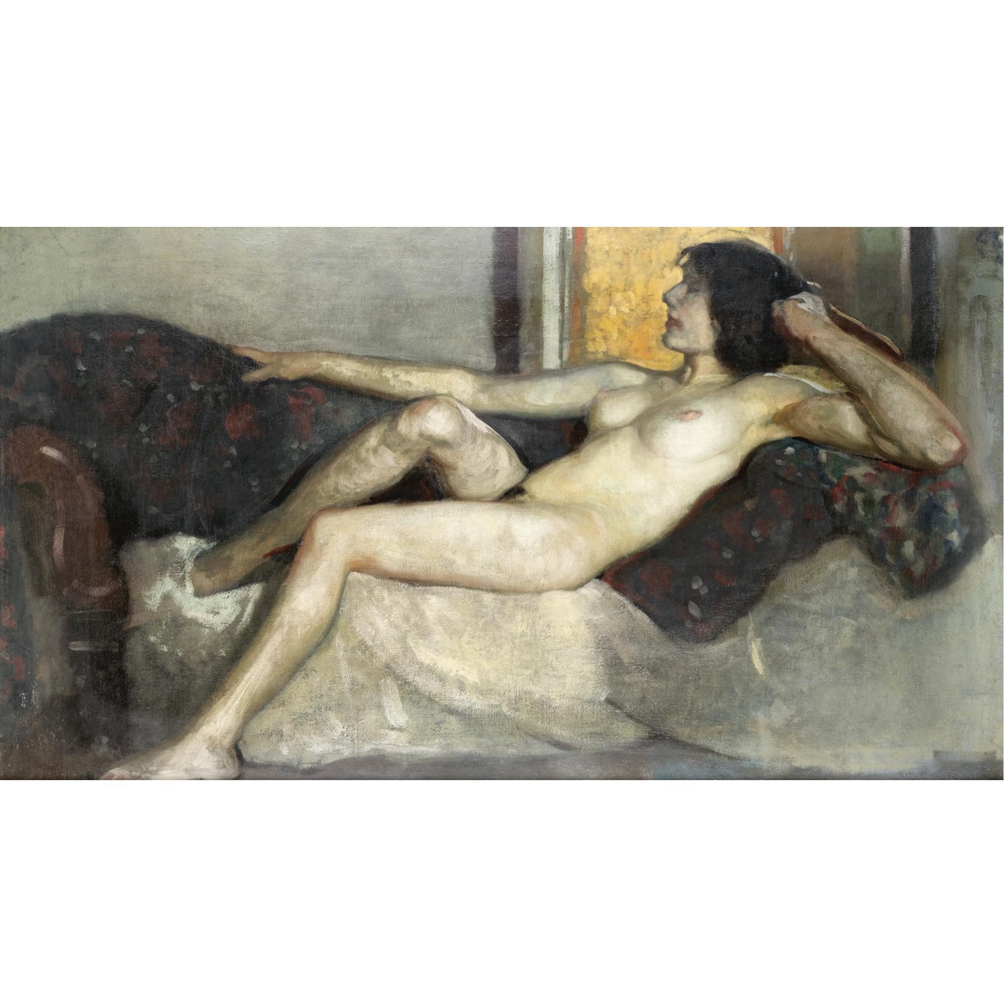 Eric Harald Macbeth Robertson - Study Of A Seated Nude (Recto), The Crucifixion (Verso)