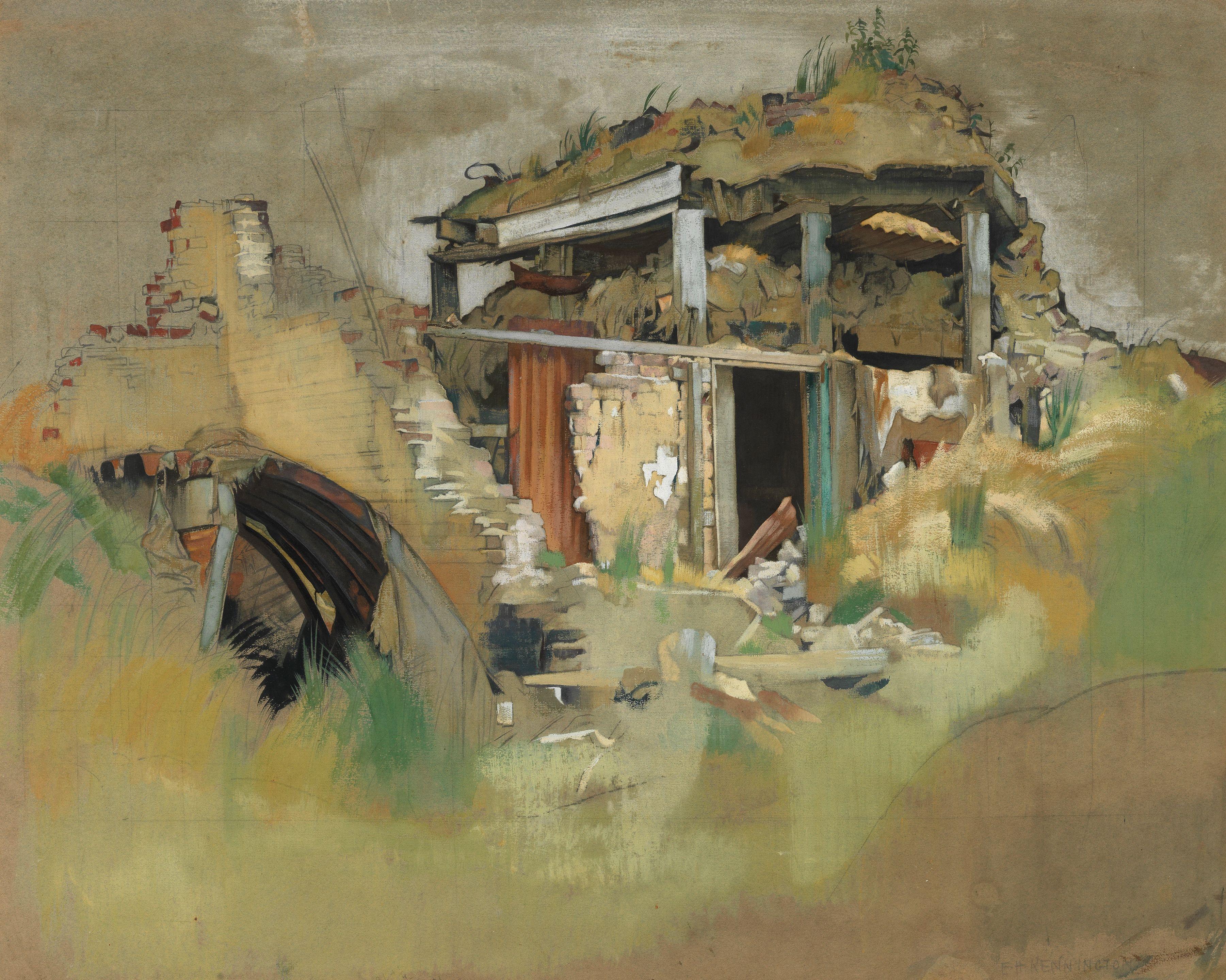 Eric Henri Kennington R.A. - Ruined Buildings