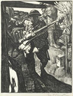 Eric Henri Kennington - Making Solders: In the Trenches, from \'The Great War: Britain\'s Efforts and Ideas\'