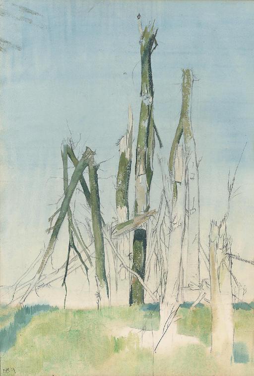 Eric Kennington, R.A. - Trees at the Somme