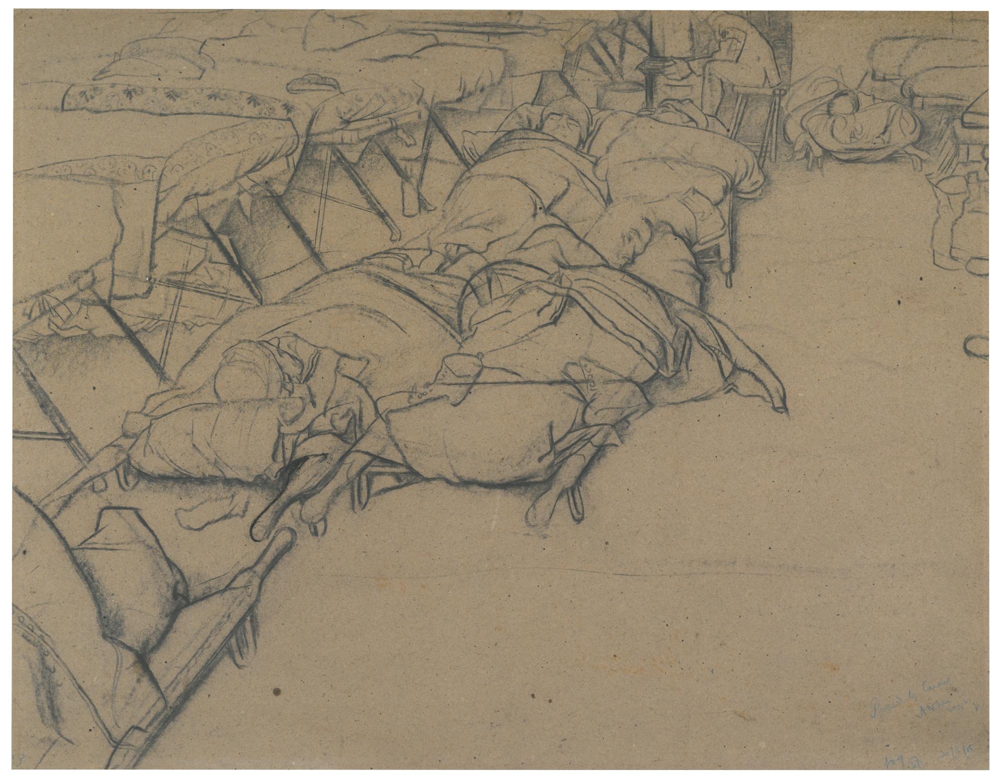 Eric Kennington, R.A. - Wounded Soldiers In A Casualty Clearing Station