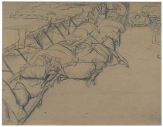 Eric Kennington, R.A. - Wounded Soldiers In A Casualty Clearing Station