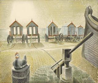 Eric Ravilious - Aldeburgh Bathing Machines