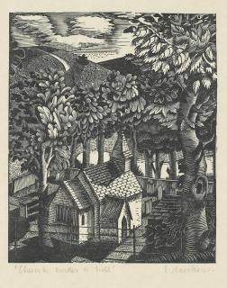 Eric Ravilious - Church under a hill