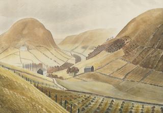 Eric Ravilious - Corn Stooks and Farmsteads - Hill Farm, Capel-yffin, Wales