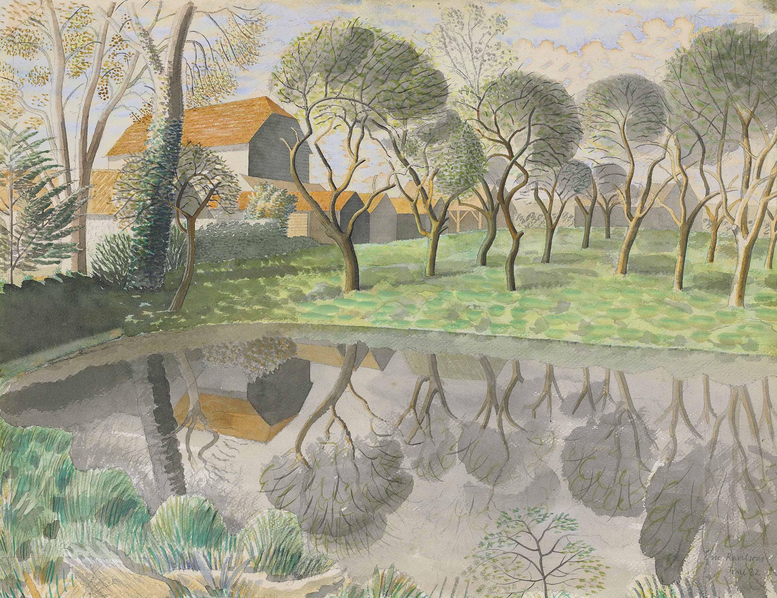 Eric Ravilious - Newt Pond