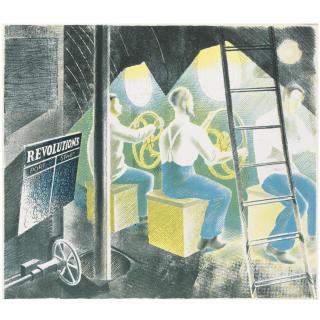 Eric Ravilious - Submarines: Men Operating Submarine Controls