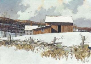 Eric Sloane - Barn in Winter