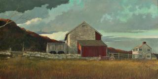 Eric Sloane - Bucks County Barn 24 x 47 5/8 in. (61 x 121 cm.)