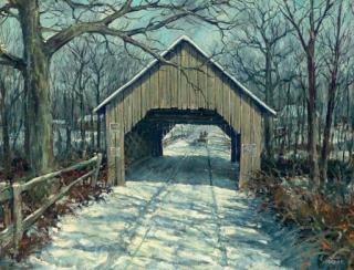Eric Sloane - Covered Bridge, Fairfax, Vermont