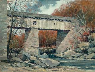Eric Sloane - First Wissahickon Bridge, Fairmont Park, Pennsylvania