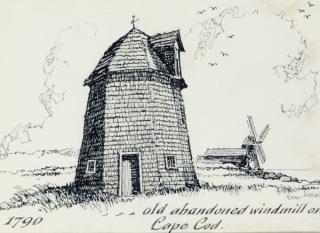 Eric Sloane - Old Abandoned Windmill on Cape Cod; and three companion drawings