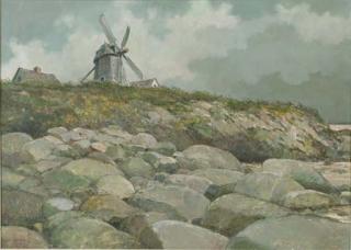 Eric Sloane - Windmill on the New England coast