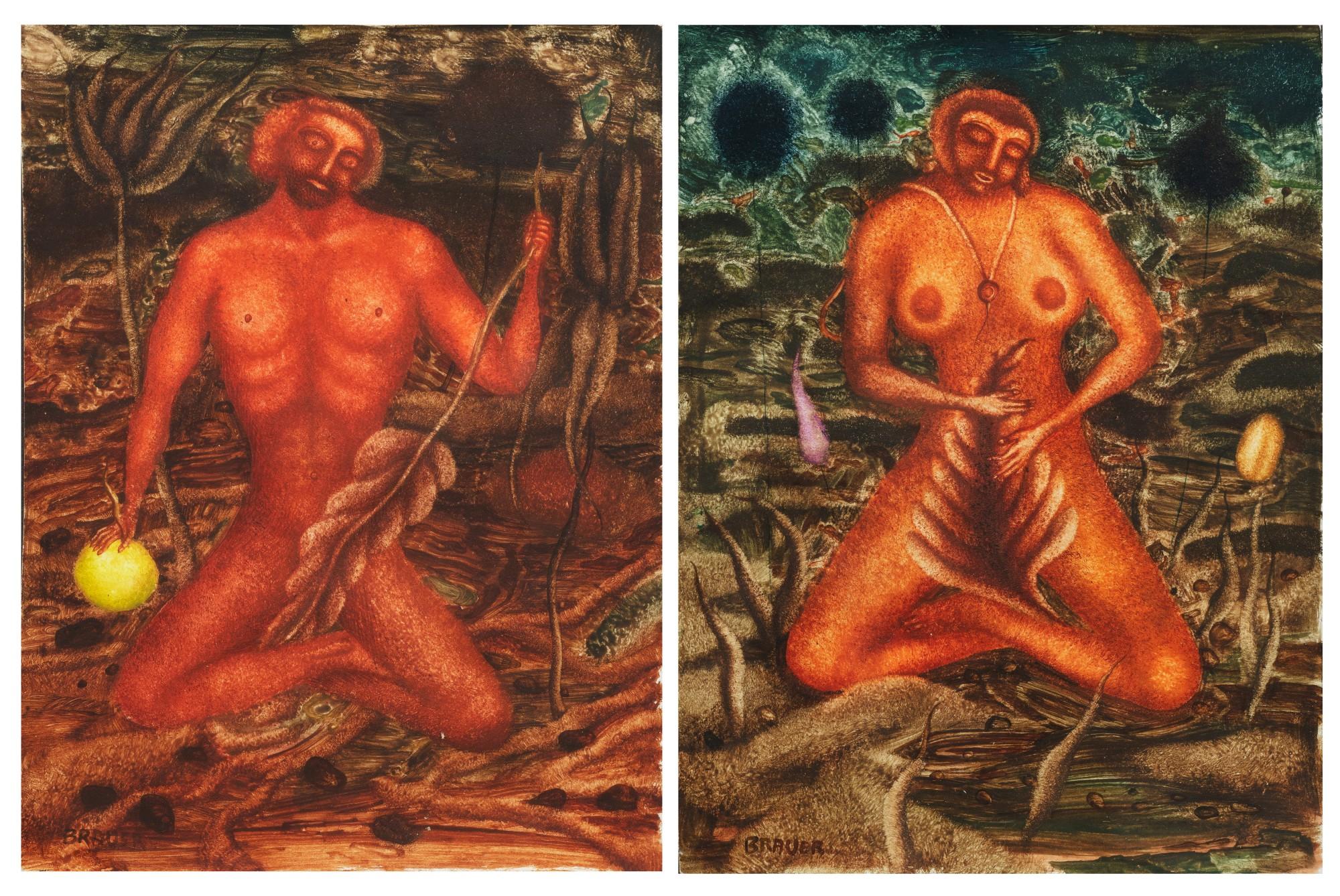 Erich Brauer - (i) Eve (ii) Adam