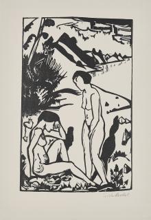 Erich Heckel - Am Strand.