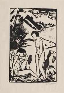 Erich Heckel - Am Strand.