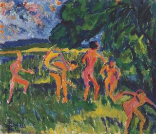 Erich Heckel - Badende am Waldteich