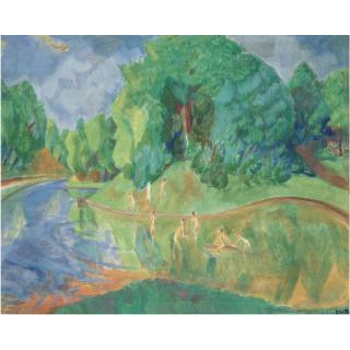 Erich Heckel - Badende Im Park (Bathers In The Park)