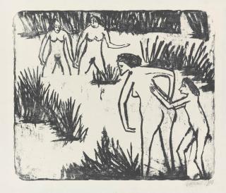 Erich Heckel - Badende Im Schilf