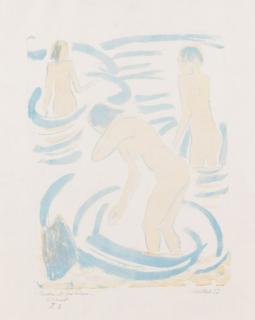 Erich Heckel - Badende Mädchen