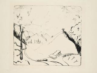 Erich Heckel - Berge im Schnee.